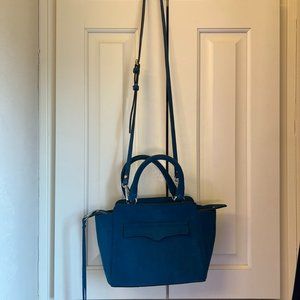 NWOT Structured Teal Suede Rebecca Minkoff Handbag